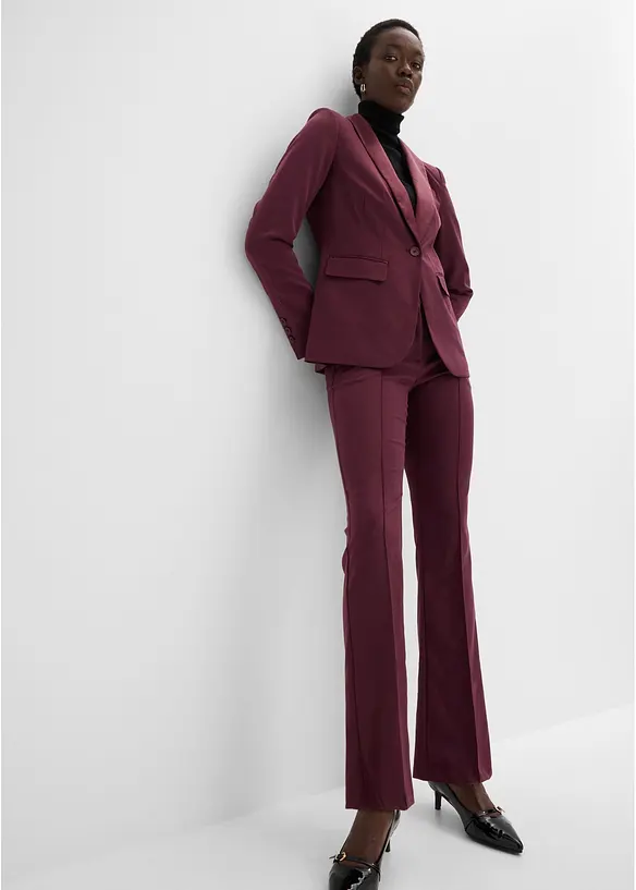Dress med satengbesetning til dame (2-delt sett), bonprix