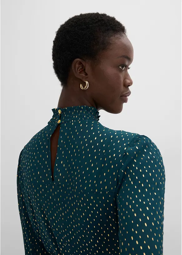 Chiffonkjole med belte, bonprix