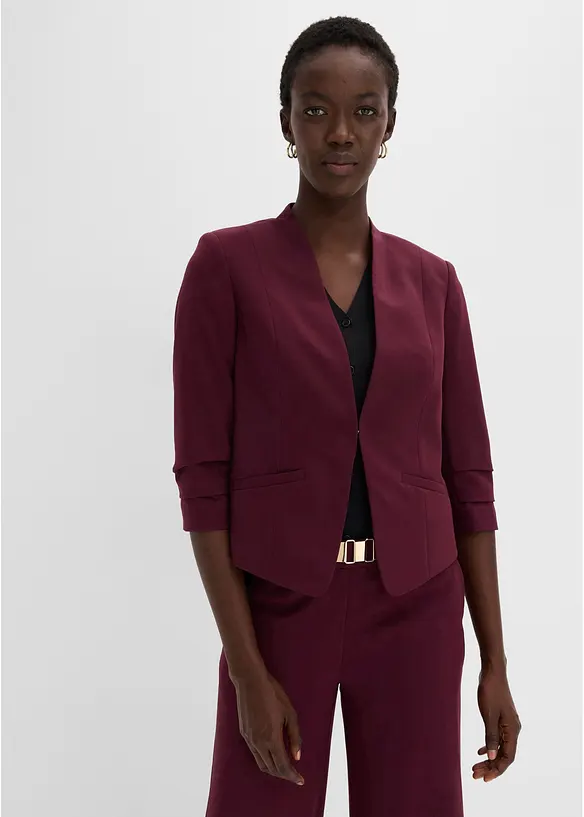 Blazer med rynkede, 3/4-lange ermer, bonprix