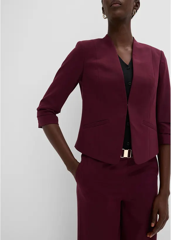 Blazer med rynkede, 3/4-lange ermer, bonprix