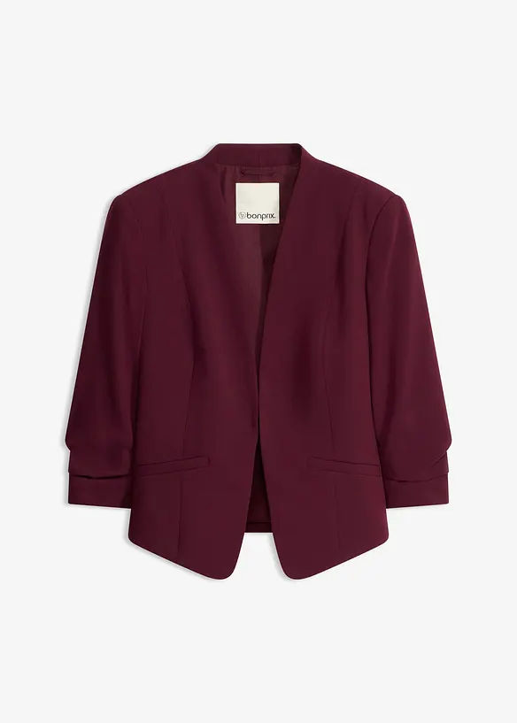 Blazer med rynkede, 3/4-lange ermer, bonprix