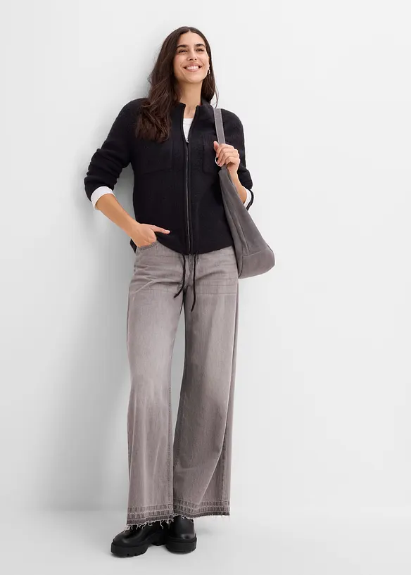 Finstrikket cardigan, bonprix