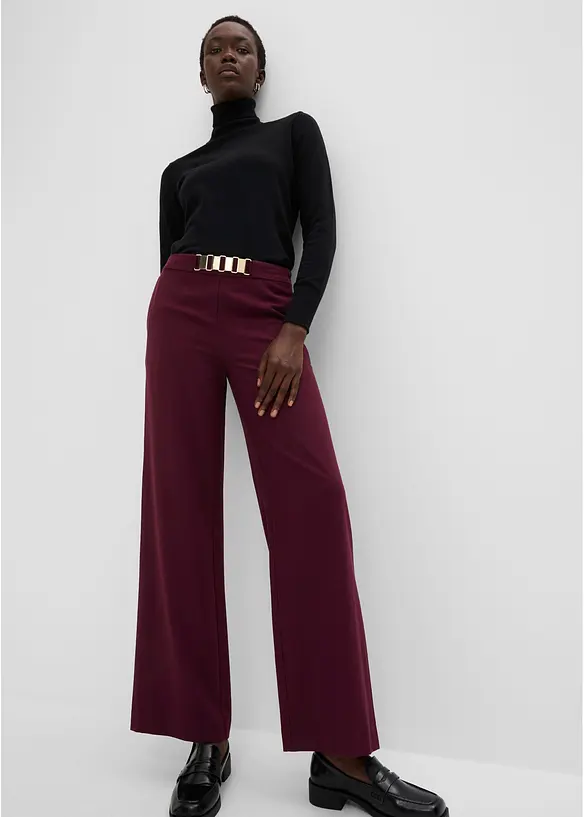 Dressbukse med dekorativ linning, bonprix
