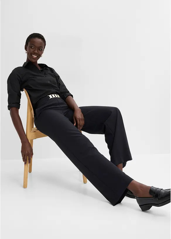 Dressbukse med dekorativ linning, bonprix
