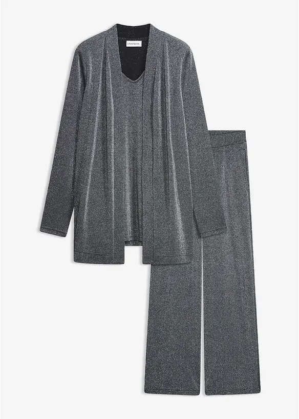 2i1-glittertopp og bukse (2-delt sett), bonprix