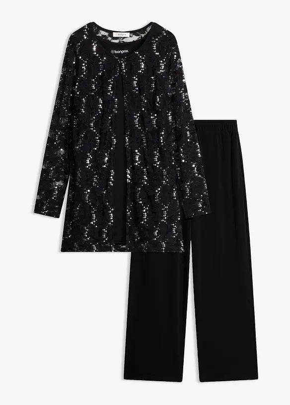 Blondejakke, topp og bukse (3-delt sett), bonprix