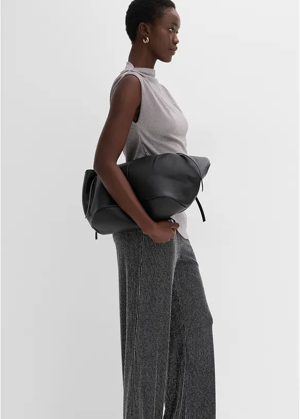 Topp med asymmetrisk nederkant og glitter, bonprix