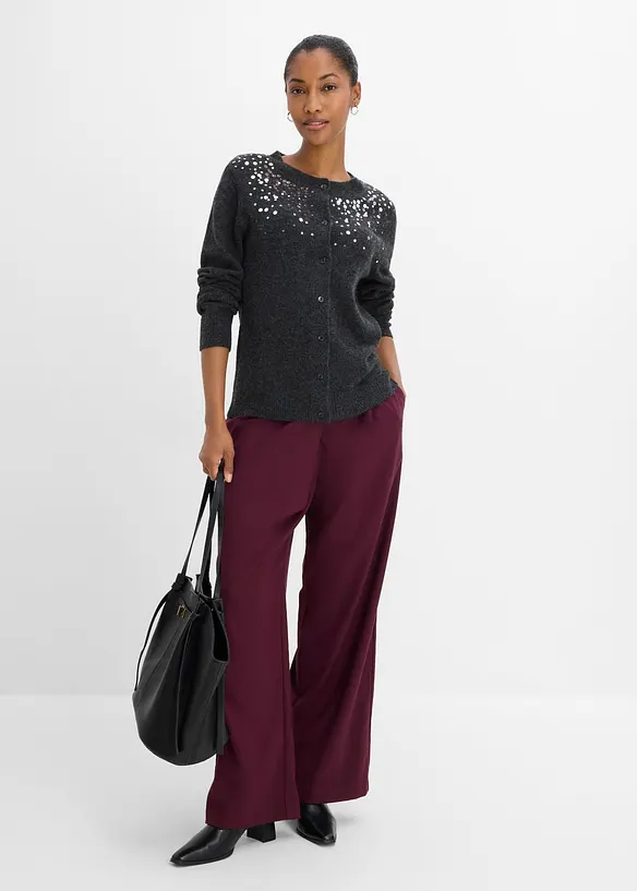 Cardigan med paljetter, bonprix