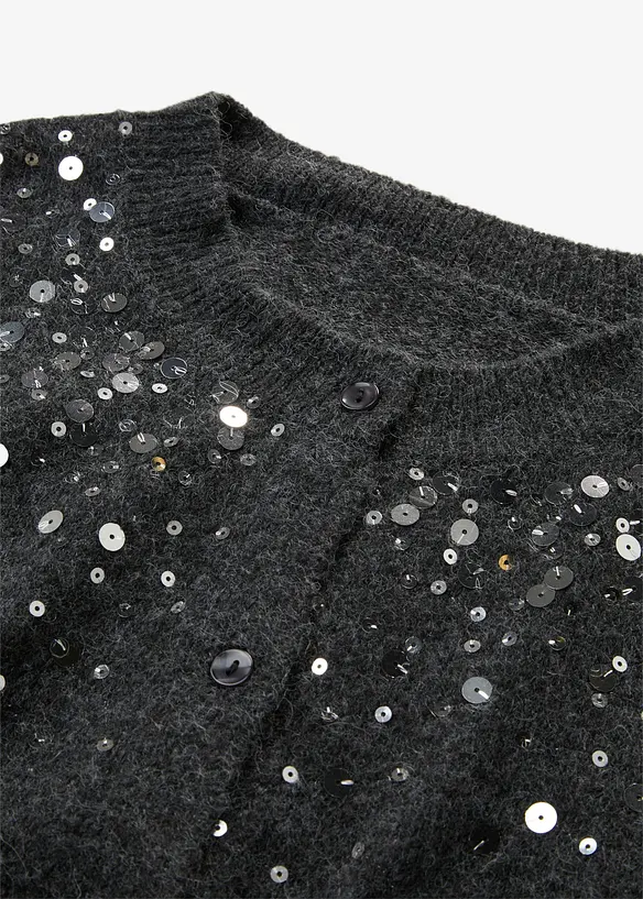 Cardigan med paljetter, bonprix