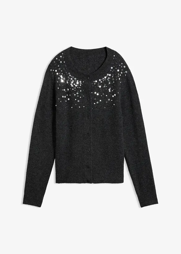 Cardigan med paljetter, bonprix