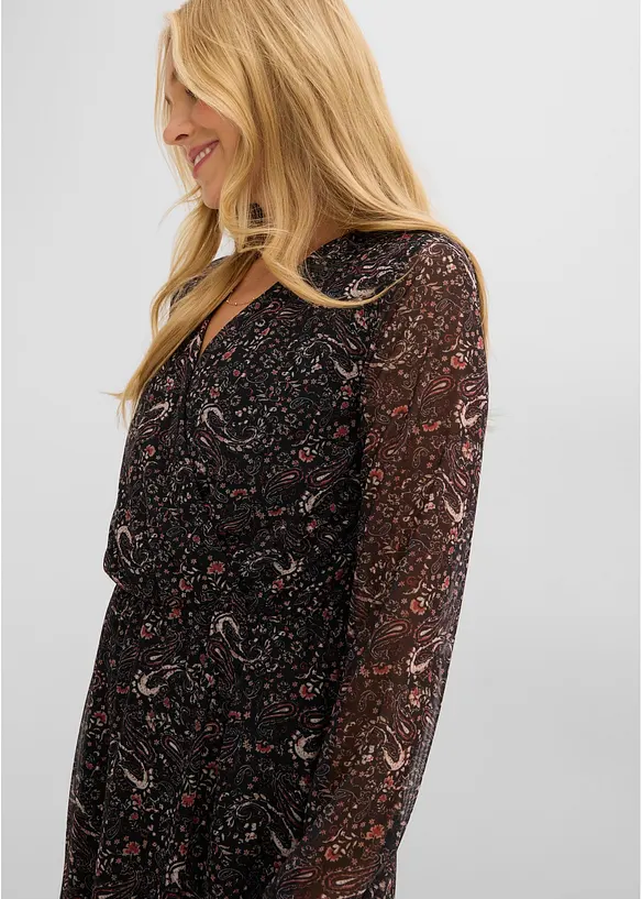 Jerseykjole i fin mesh, bonprix