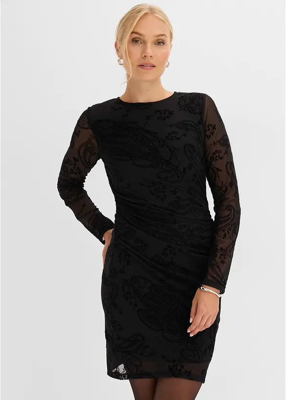 Jerseykjole i fin mesh, bonprix
