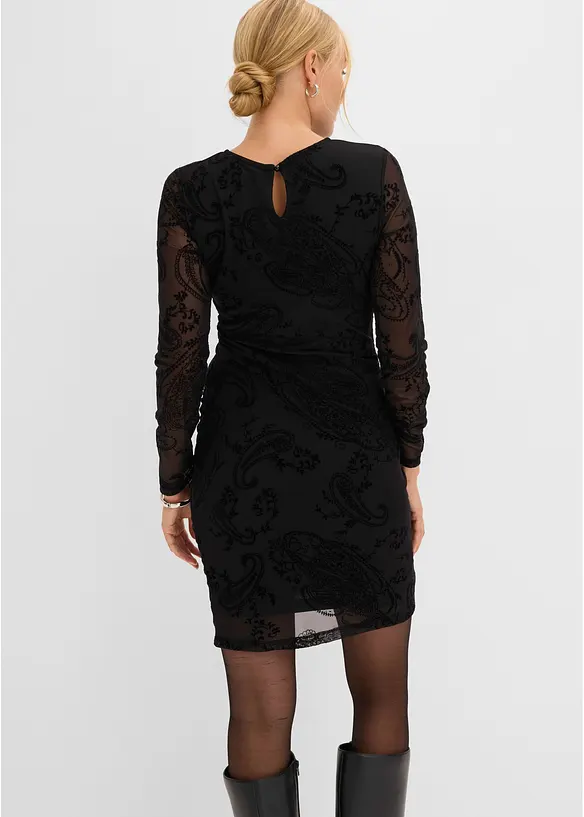 Jerseykjole i fin mesh, bonprix