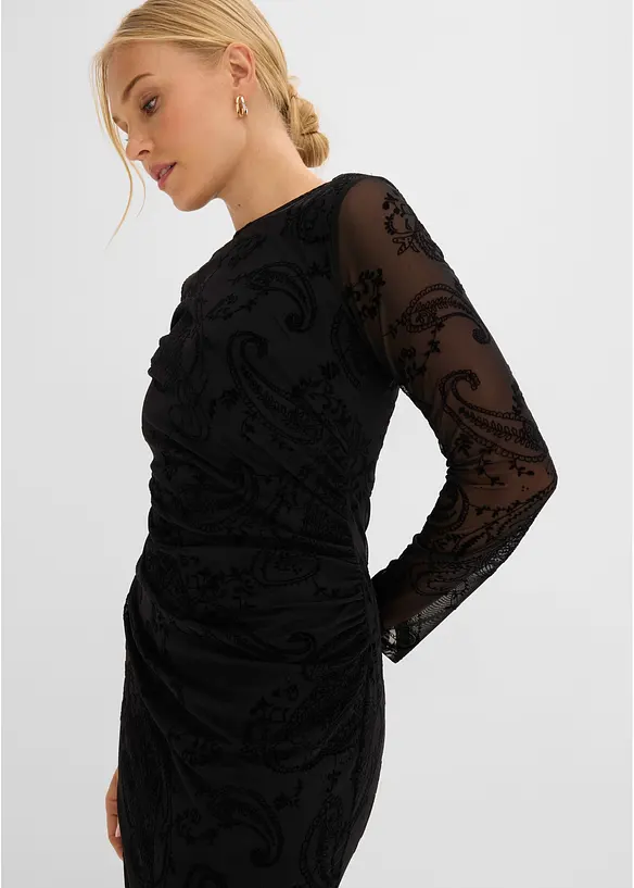 Jerseykjole i fin mesh, bonprix