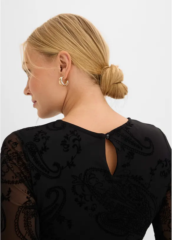 Jerseykjole i fin mesh, bonprix