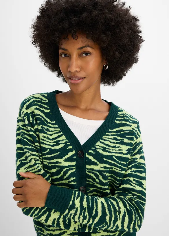 Jacquardstrikket cardigan, bonprix