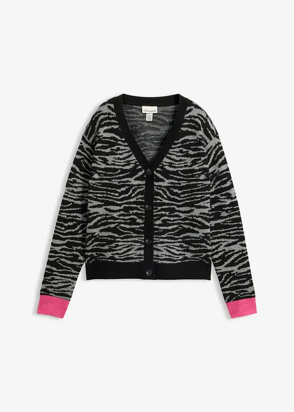 Jacquardstrikket cardigan, bonprix