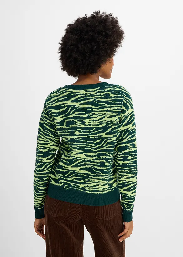 Jacquardstrikket cardigan, bonprix