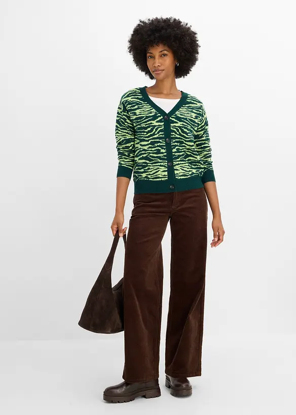 Jacquardstrikket cardigan, bonprix