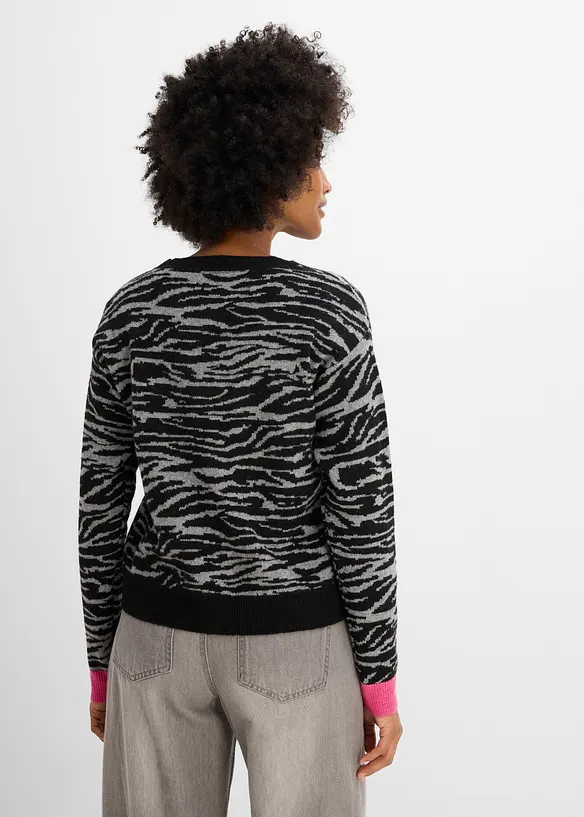 Jacquardstrikket cardigan, bonprix