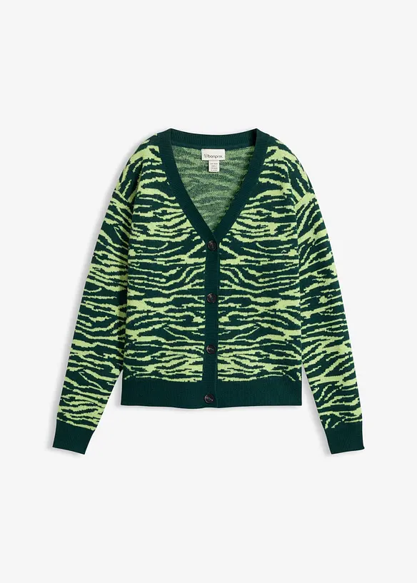 Jacquardstrikket cardigan, bonprix