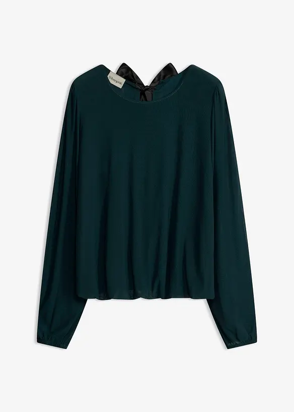Langermet topp i myk mesh, bonprix