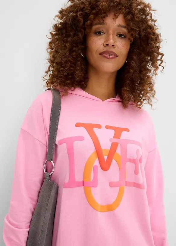 Lang sweatshirt i 100% &oslash;kologisk bomull, bonprix