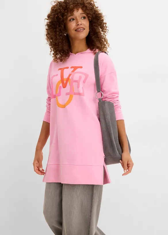 Lang sweatshirt i 100% &oslash;kologisk bomull, bonprix