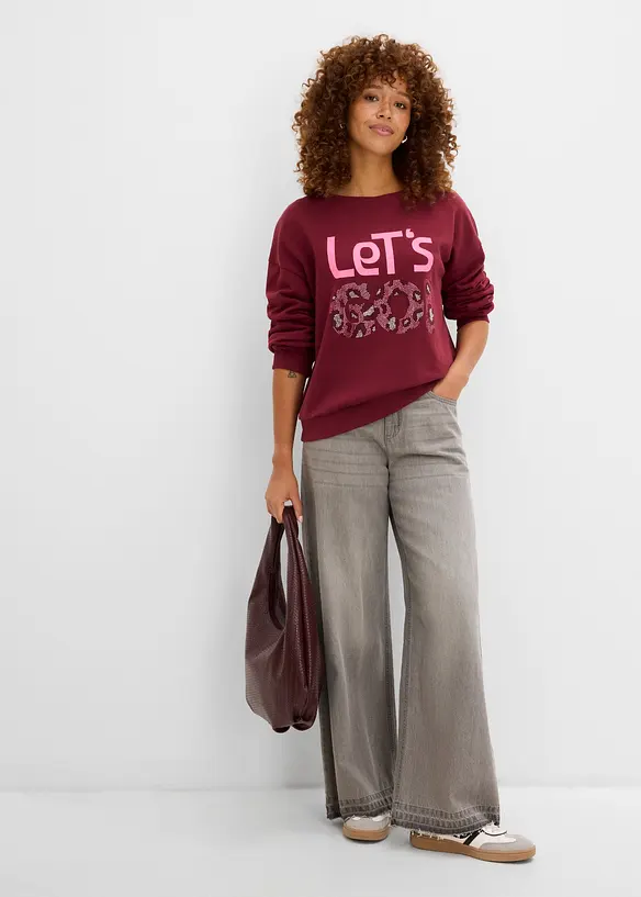Sweatshirt i myk bomullsmiks, bonprix
