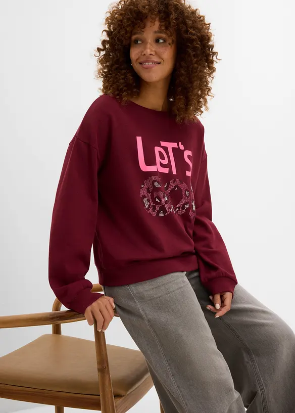 Sweatshirt i myk bomullsmiks, bonprix