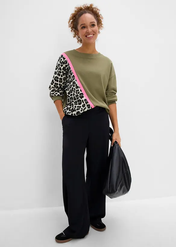 Sweatshirt i myk bomullsmiks, bonprix