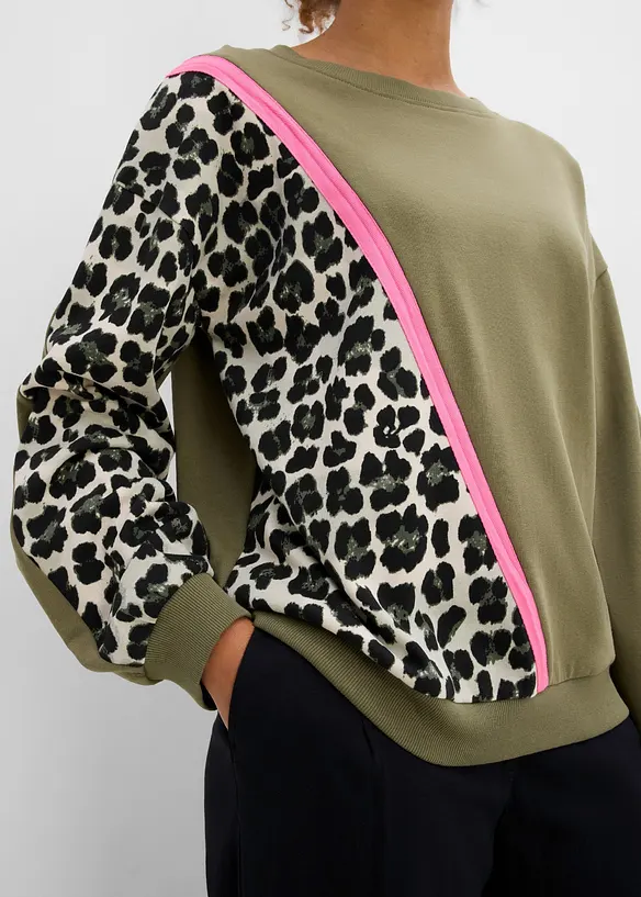 Sweatshirt i myk bomullsmiks, bonprix
