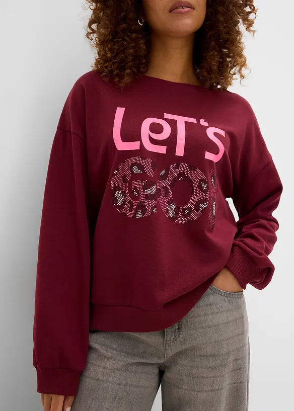 Sweatshirt i myk bomullsmiks, bonprix