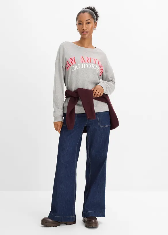 Sweatshirt i myk bomullsmiks, bonprix