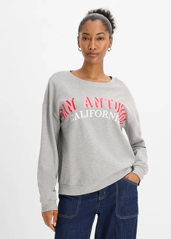 Sweatshirt i myk bomullsmiks, bonprix