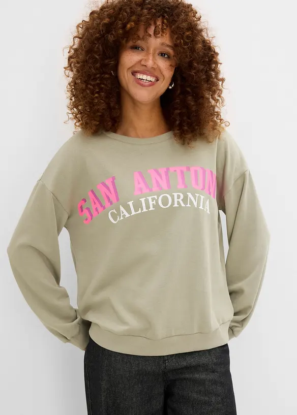 Sweatshirt i myk bomullsmiks, bonprix