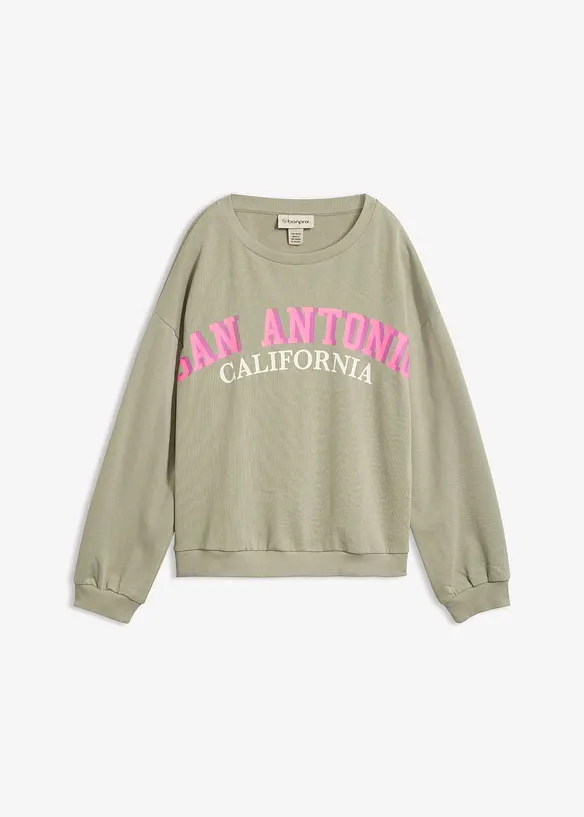 Sweatshirt i myk bomullsmiks, bonprix