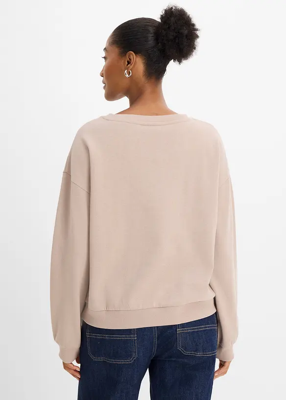 Sweatshirt i myk bomullsmiks, bonprix