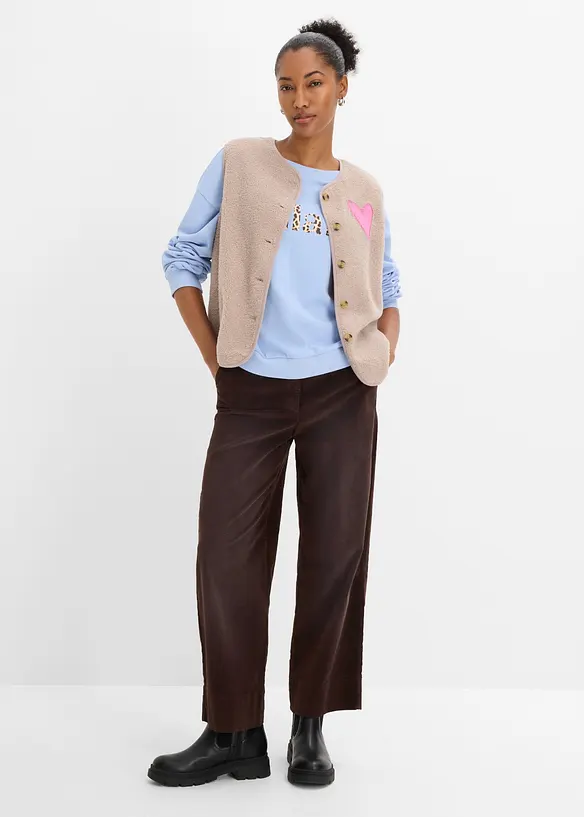 Sweatshirt i myk bomullsmiks, bonprix