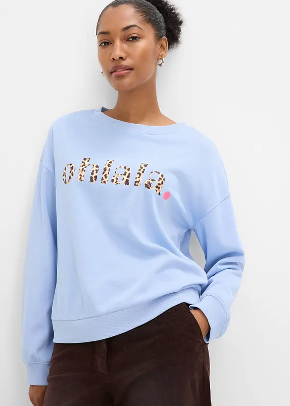 Sweatshirt i myk bomullsmiks, bonprix