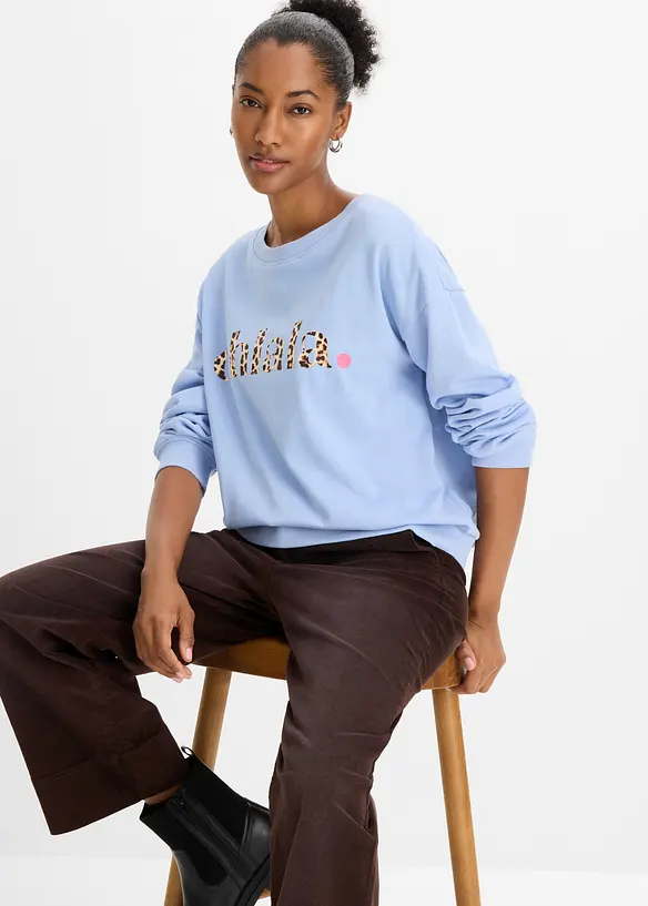 Sweatshirt i myk bomullsmiks, bonprix
