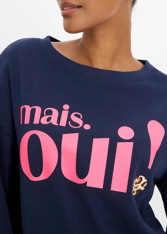 Sweatshirt i myk bomullsmiks, bonprix