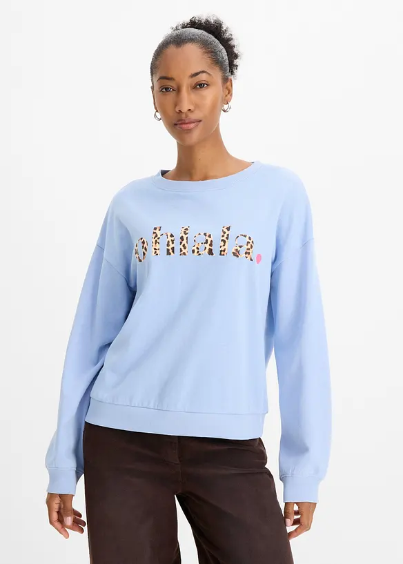 Sweatshirt i myk bomullsmiks, bonprix