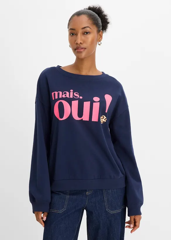 Sweatshirt i myk bomullsmiks, bonprix