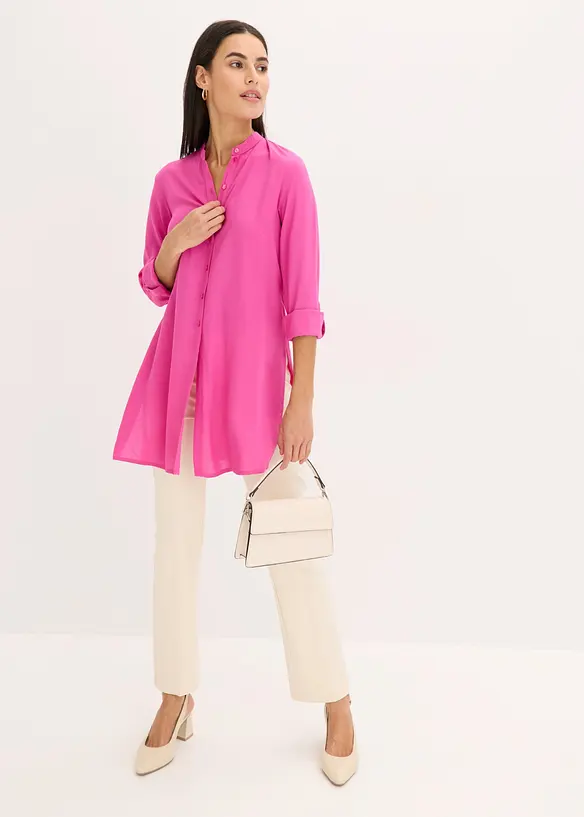 Lang bluse i lett viskose, bonprix