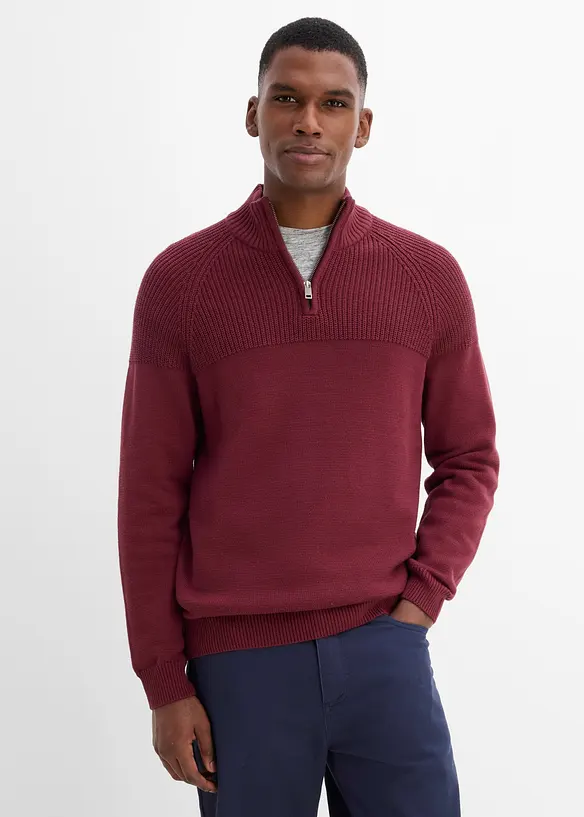 Half-zip-genser i regular fit, bonprix