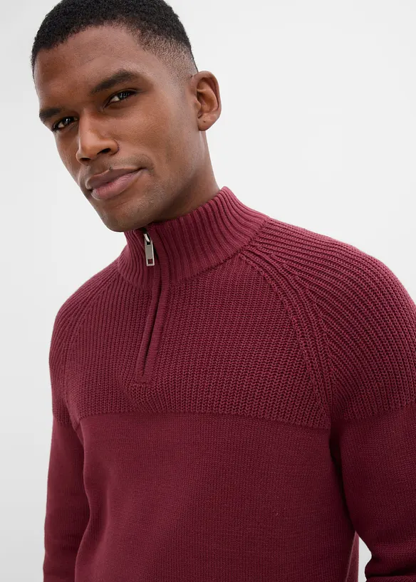 Half-zip-genser i regular fit, bonprix