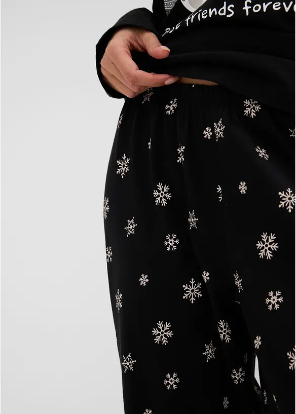 Pyjamas i 100% bomull med sovemaske, bonprix