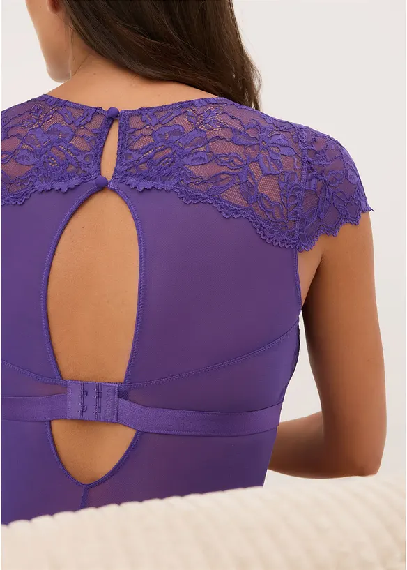 Body med myke blonder, bonprix
