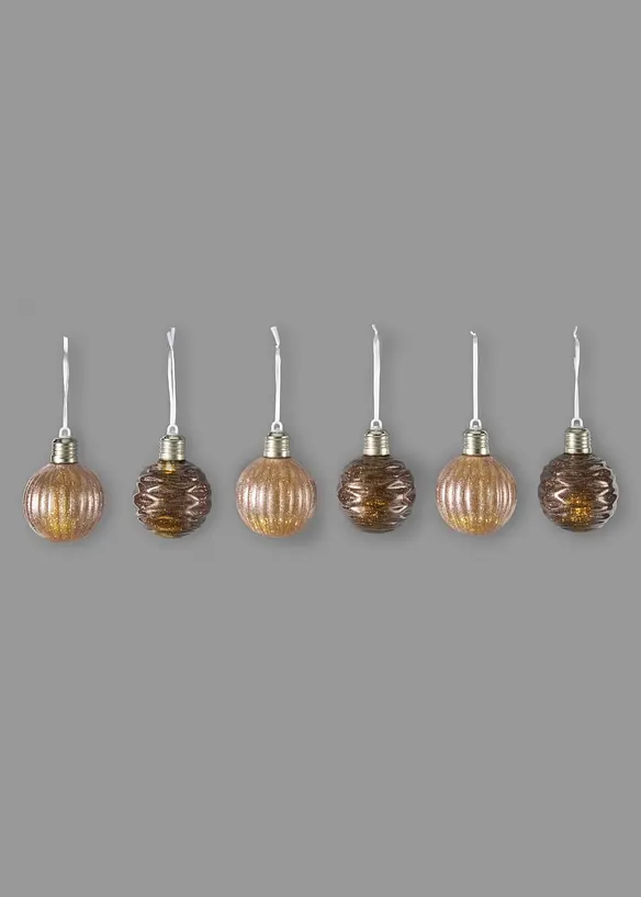 LED-juletrekuler (6-pack), bonprix